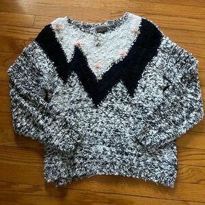 VTG Funky Floral Slouchy Grandma Knit Sweater